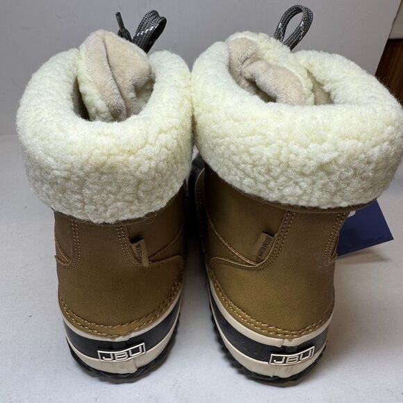 JBU Womens 7.5 M Tan Lizzy Waterproof Faux Fur Lined Ankle Boots DISPLAY IU8 - Picture 5 of 5